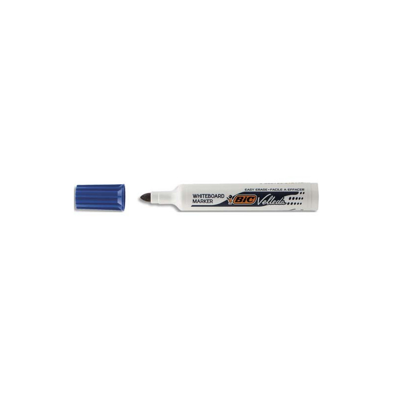 BIC Velleda 1711 Feutres pour Tableau Blanc Effaçables à Sec à Pointe Conique Moyenne - Bleu