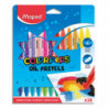 MAPED Boîte de 24 pastels à l'huile assortis diamètre 8 mm