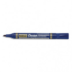 PENTEL Marqueur permanent N850 Pointe ogive, encre indélébile à base alcool. Bleu