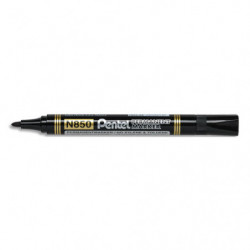 PENTEL Marqueur permanent N850 Pointe ogive, encre indélébile à base alcool. Noir