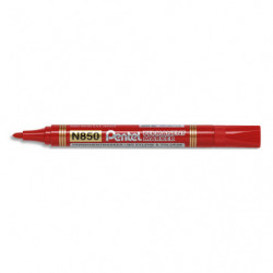 PENTEL Marqueur permanent N850 Pointe ogive, encre indélébile à base alcool. Rouge