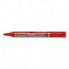 PENTEL Marqueur permanent N850 Pointe ogive, encre indélébile à base alcool. Rouge