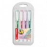 STABILO swing cool Pastel - Pochette de 4 surligneurs pastel - Rose/Lilas/Turquoise/Menthe