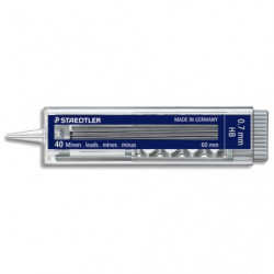 STAEDTLER Etui de 12 mines 0,7 mm polycarbone haute qualité 2B MARSMICRO