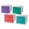 ESSELTE Colour'Breeze Bloc de classement, 4 tiroirs, assorti de couleurs, 626286