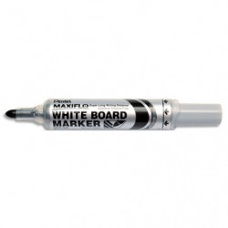 PENTEL Marqueur effaçable sec tableaux Blancs pointe ogive large encre liquide base alcool Noire MAXIFLO