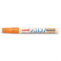 UNI-BALL Marqueur peinture à base d'huile indélébile pte moy ogive corps métal coloris Orange UNI PAINT