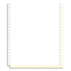 EXACOMPTA Boîte 1000 feuilles listing 70g autocopiantes blanc/jaune 240x12 2plis bande Caroll détachable