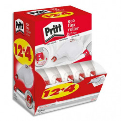PRITT Boîte ECOpack 12+4 Roller de correction PRITT Compact Flex 4,2 mm x 10m. Application latérale
