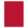 CONQUERANT C9 Cahier piqûre 17x22cm 32 pages 90g grands carreaux Seyès. Couverture polypropylène Rouge