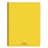 CONQUERANT C9 Cahier piqûre 17x22cm 32 pages 90g grands carreaux Seyès. Couverture polypropylène Jaune