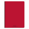 CONQUERANT C9 Cahier piqûre 17x22cm 60 pages 90g grands carreaux Seyès. Couverture polypropylène Rouge