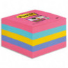POST-IT Cube Super Sticky couleurs assorties - 440 feuilles - 76 mm x 76 mm
