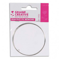 GRAINE CREATIVE Bracelet en fil mémoire 5 tours à décorer