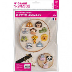 GRAINE CREATIVE Lot de 13 moules animaux avec 9 broches et 1 bande aimantée
