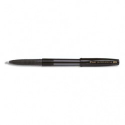 PILOT Stylo à bille Super Grip G à capuchon avec grip ergonomique, pointe extra-large rechargeable. Noir