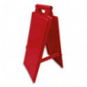VISO Balise de signalisation de sol en polypropylène Rouge, à personnaliser, pliante L28 x H65 x P4/15 cm