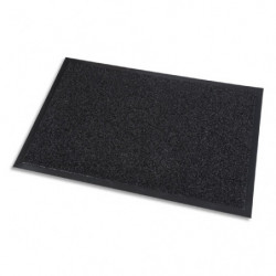 PAPERFLOW Tapis d'accueil grattant intérieur et extérieur en PP Noir, Format 60 x 90 cm épaisseur 10 mm