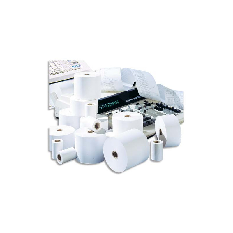 EXACOMPTA Bobine calculatrice 74 x 70 x 12 mm, 44 mètres, papier 1 pli offset extra-Blanc 60g FSC