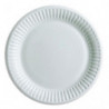 HUHTAMAKI Sachet de 100 Assiettes Blanches en carton, sans péliculage, Diamètre 15 cm