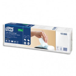 TORK Colis 5 paquets de 200 Serviettes enchevêtrées Blanches 2 plis 21,6x16,6cm pour distrib Xpressnap N4