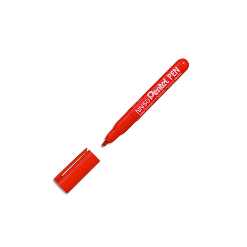 PENTEL Marqueur permanent pointe ogive corps plastique encre Rouge formule écologique NN50