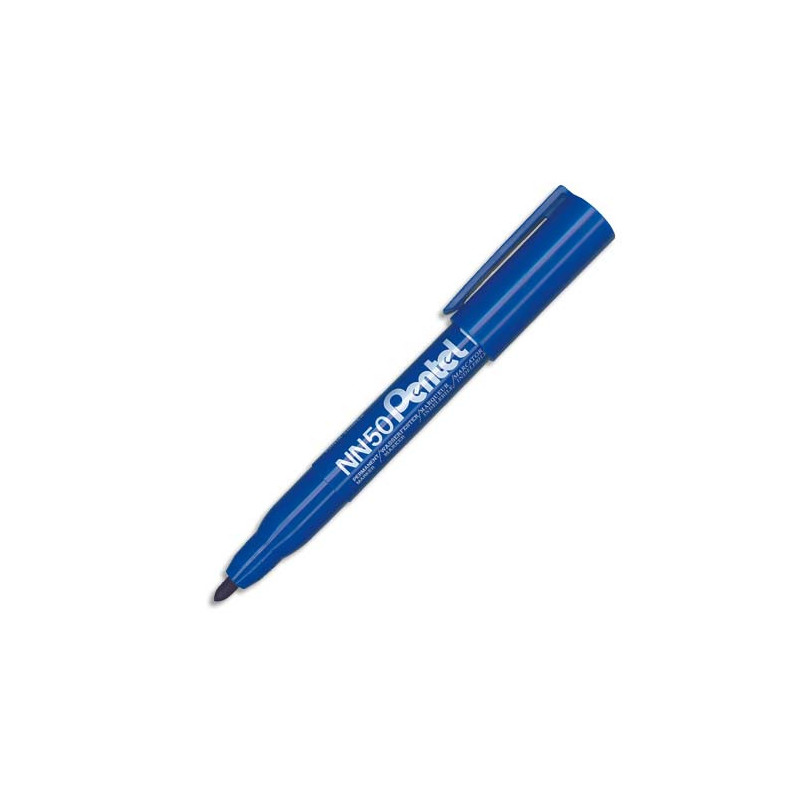 PENTEL Marqueur permanent pointe ogive corps plastique encre Bleue formule écologique NN50