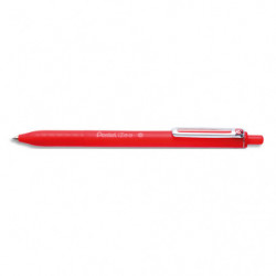 PENTEL Stylo bille iZee rétractable. Pointe 1 mm. Encre rechargeable Rouge