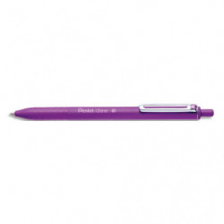 PENTEL Stylo bille iZee rétractable. Pointe 1 mm. Encre rechargeable Violet