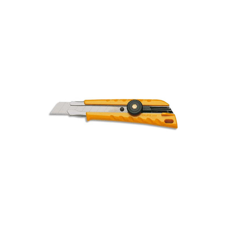 OLFA Cutter multi-usage L1 corps ABS 100% recyclé, lame 18mm, blocage par molette
