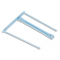 BANKERS BOX Boîte de 20 attaches plastique pour archivage de documents perforés. Coloris Bleu