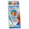 GIOTTO Etui de 12 crayons de couleur hexagonaux Stilnovo Aquarelle assortis diamètre 3,3mm