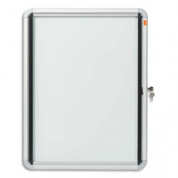 NOBO Vitrine d'affichage magnétique Premium Plus, fermeture à clé, capacité 4 feuilles, A4