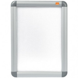 NOBO Vitrine porte-affiche clipsable, aluminium, anti-reflet en PVC, format A4