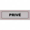VISO Plaque de signalisation auto-adhésive en plastique couleur aluminium 17 x 5cm - Privé