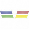 FIRST LOISIRS Lot de 16 bandes de marquage au sol assorties Rouge Bleu Vert Jaune, pvc souple, L1m x P5cm
