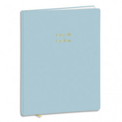 QUO VADIS Livre d'or Pastel 27x21cm 128 pages. Couverture effet soft Touch. Coloris bleu