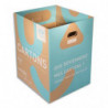 RECYGO Lot de 3 Collecteurs de Cartons Ecobox, carton recyclé Marron Bleu clair, 132L, L50 x H60 x P44 cm