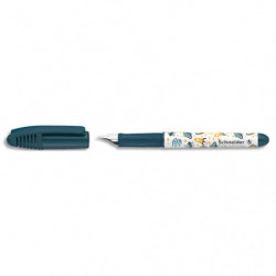 SCHNEIDER Stylo plume Zippi Bleu Space, plume mini, pointe M en acier, cartouche encre Bleu