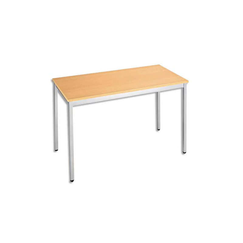 SODEMATUB Table universelle et polyvalente Hêtre aluminium - Dimensions : L160 x H74 x P80 cm