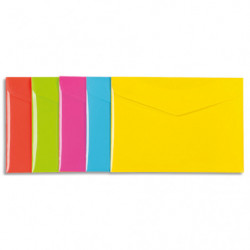 VIQUEL Chemise enveloppe HAPPY FLUO en polypropylène 2/10ème. Format 25 x 18 cm. Coloris assortis