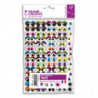GRAINE CREATIVE Sachet de 594 gommettes yeux adhésifs colorés assortis
