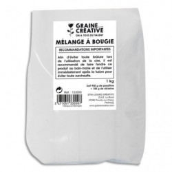 GRAINE CREATIVE Sachet de 1 kg de paraffine Blanche pour fabriquer des bougies