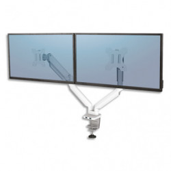 FELLOWES Bras porte-écran double Platinum Series Blanc 8056301