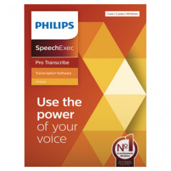 PHILIPS Logiciel SpeechExec Pro Transcribe 11 - clé de licence physique pour 2 ans LFH4522/00