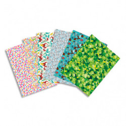 DECOPATCH Pochette de 30 feuilles 30x40cm décoratives 6 motifs assortis