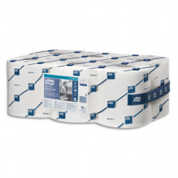 TORK Lot de 6 Bobines Maxi Reflex papier d'essuyage à dévidage central feuille à feuille 114m 1 pli Blanc