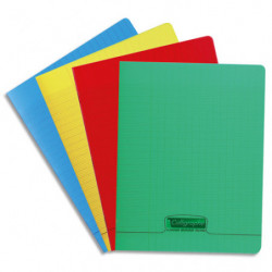 CALLIGRAPHE Cahier piqûre 17x22cm 48 pages Seyès LIGNE 8000 en polypropylène. Coloris Assortis