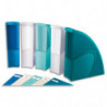CEP Lot de 5 porte-revues RIVIERA en polystyrène. Dimensions H31 x P27 cm, dos 8,5 cm. Coloris assortis