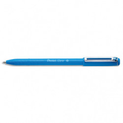 PENTEL Stylo bille à capuchon iZee 1 mm Bleu ciel. Clip métal, rechargeable.